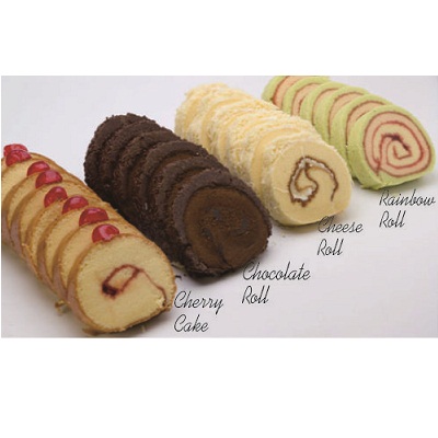 Cake Rainbow Roll Slice Jasmine Cakery Gambar 1